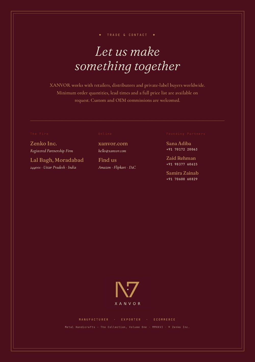 XANVOR trade catalogue, page 12
