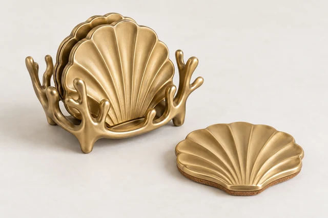 Fan Coasters and Cradle — design view