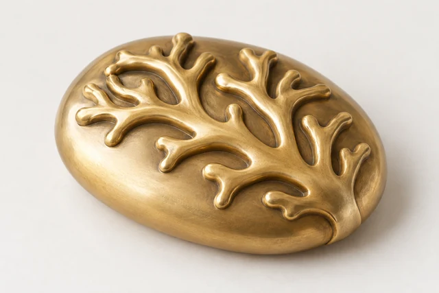 Coral Pebble Paperweight — design view