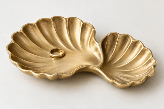 Layered Shell Trinket Tray — design view