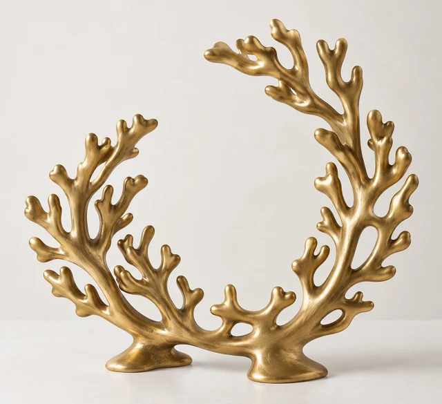 Coral Crescent Sculpture