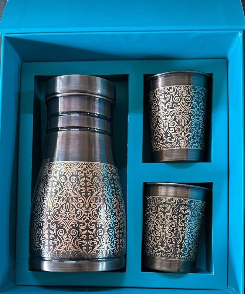 Antique Bottle & Tumbler Set