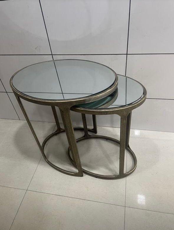 Mirror-Top Nesting Tables