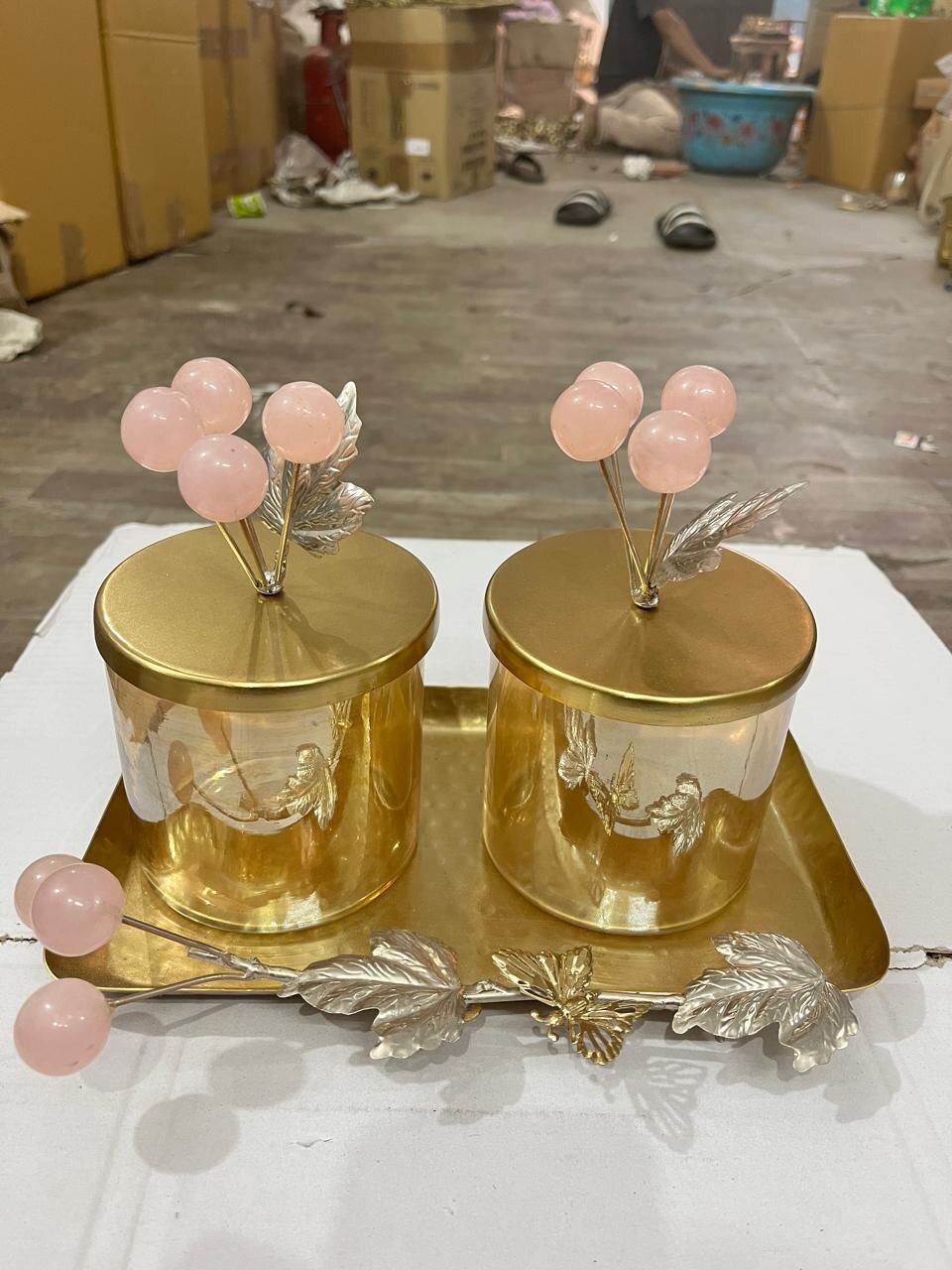 Rose-Quartz Jar Set