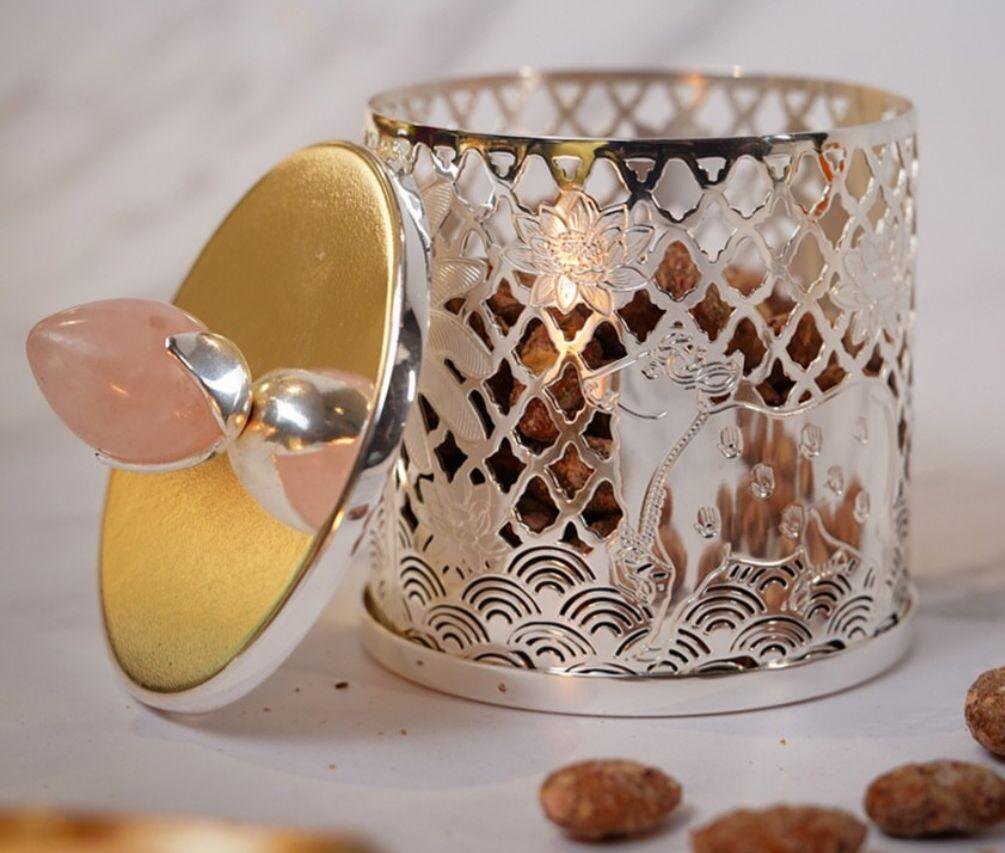 Filigree Lantern Jar — Metal · Quartz, XANVOR, Moradabad
