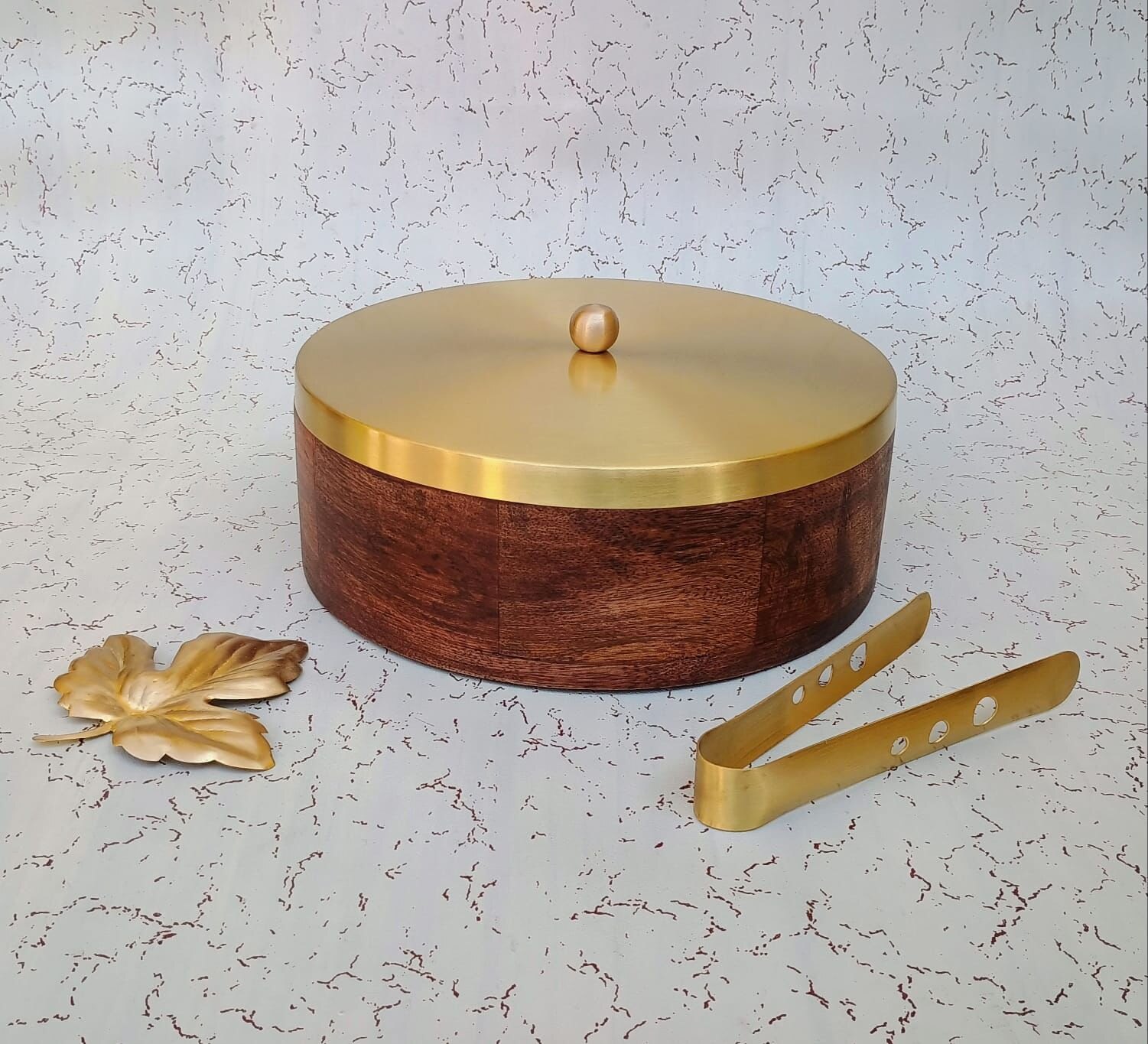 Wood & Brass Casserole
