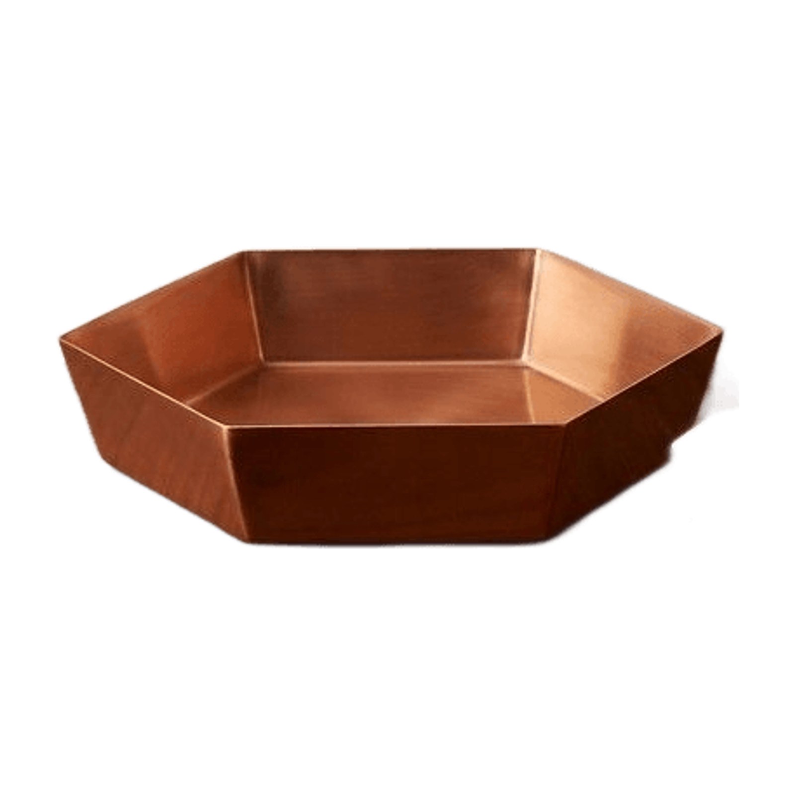 Hex Grand High-Sided Copper Tray — Pure Copper, XANVOR, Moradabad