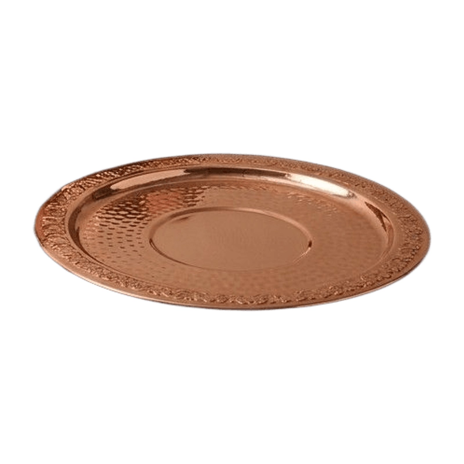 Sol Hammered Copper Charger Tray