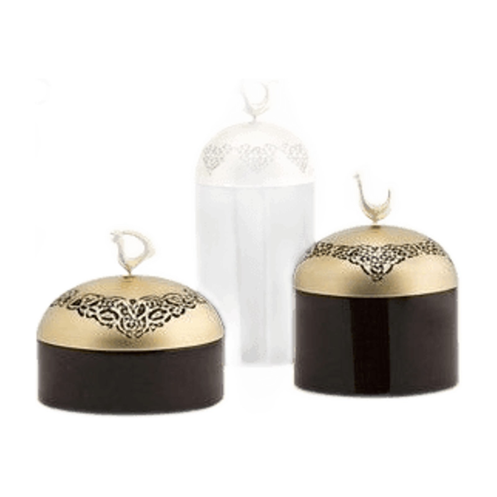 Mehfil Black & Gold Canister Duo - Set of 2