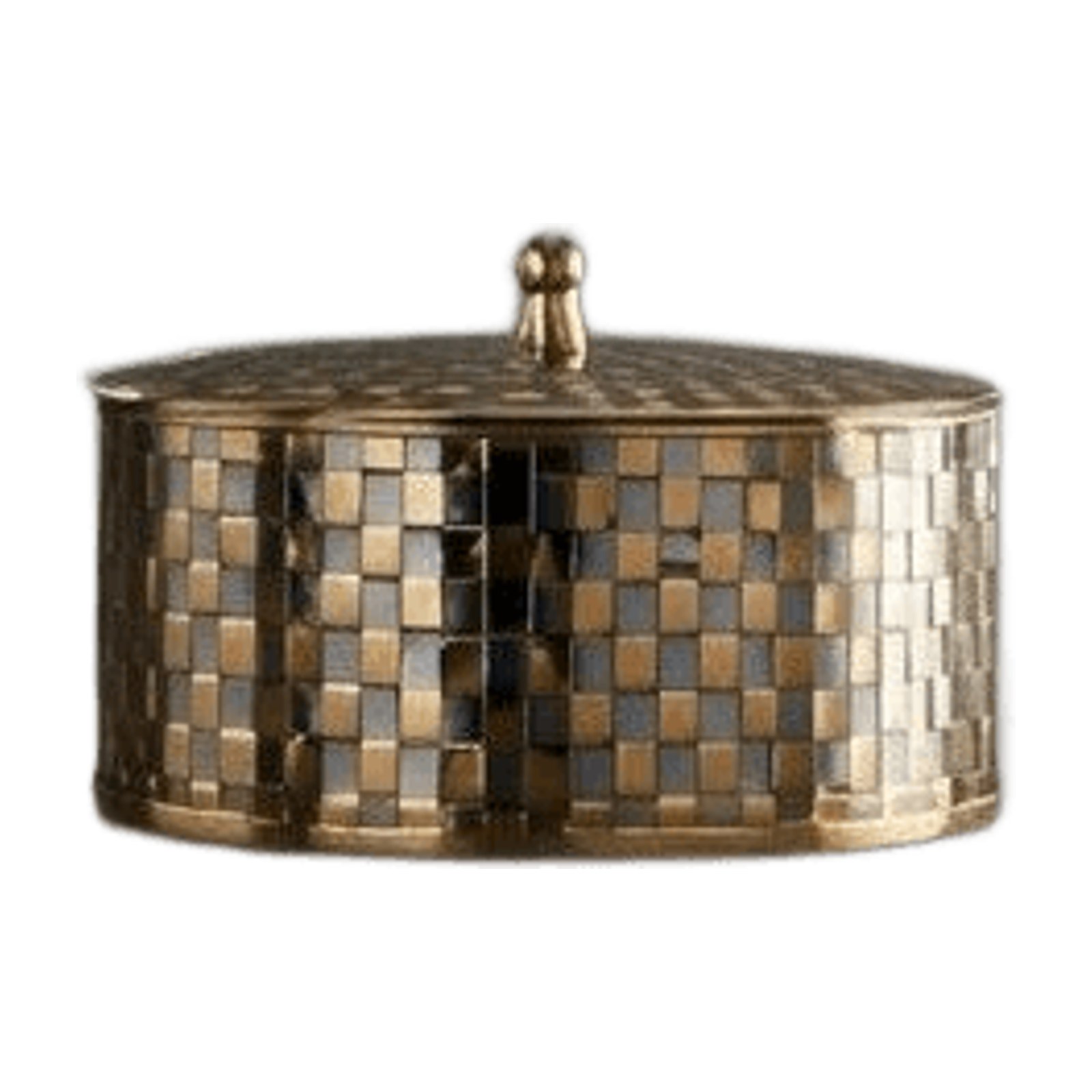 Bunai Basketweave Brass Box — Metal · Two-Tone Plating, XANVOR, Moradabad