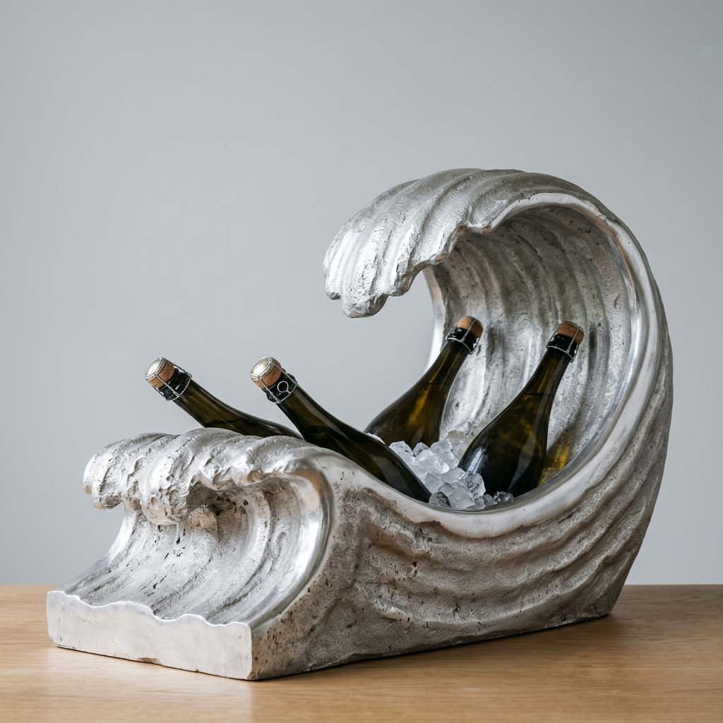 Wave Crest Champagne Bath — Cast Aluminium · Polished, XANVOR, Moradabad