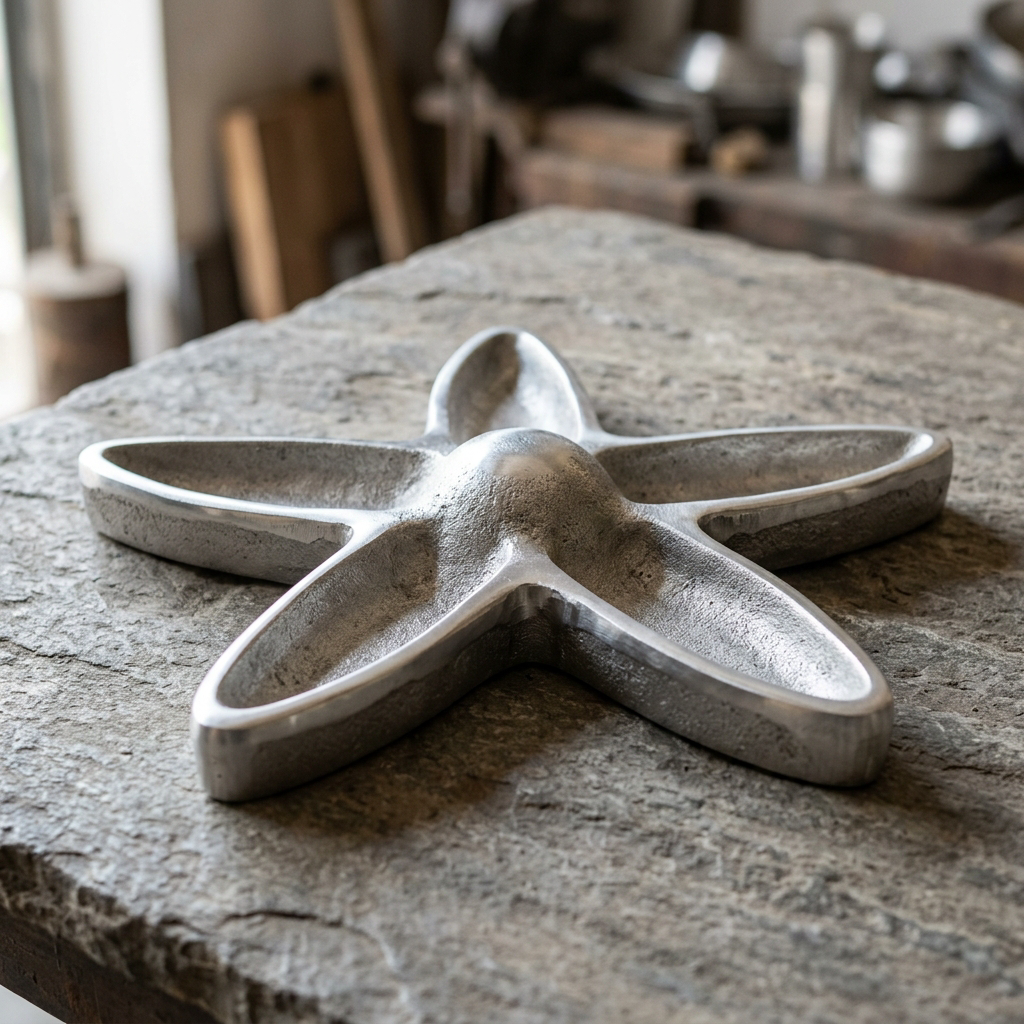Starfish Divided Server — Cast Aluminium · Polished, XANVOR, Moradabad