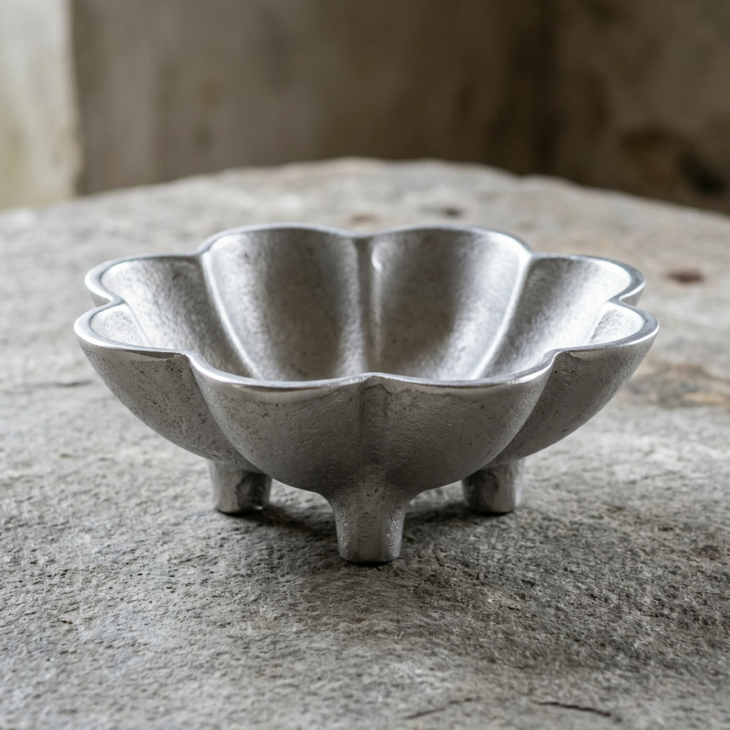 Clam Fruit Bowl — Cast Aluminium · Polished, XANVOR, Moradabad