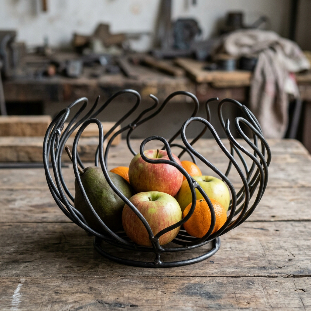 Kelp Openwork Bowl — Iron · Oxidised Black · Lacquered, XANVOR, Moradabad