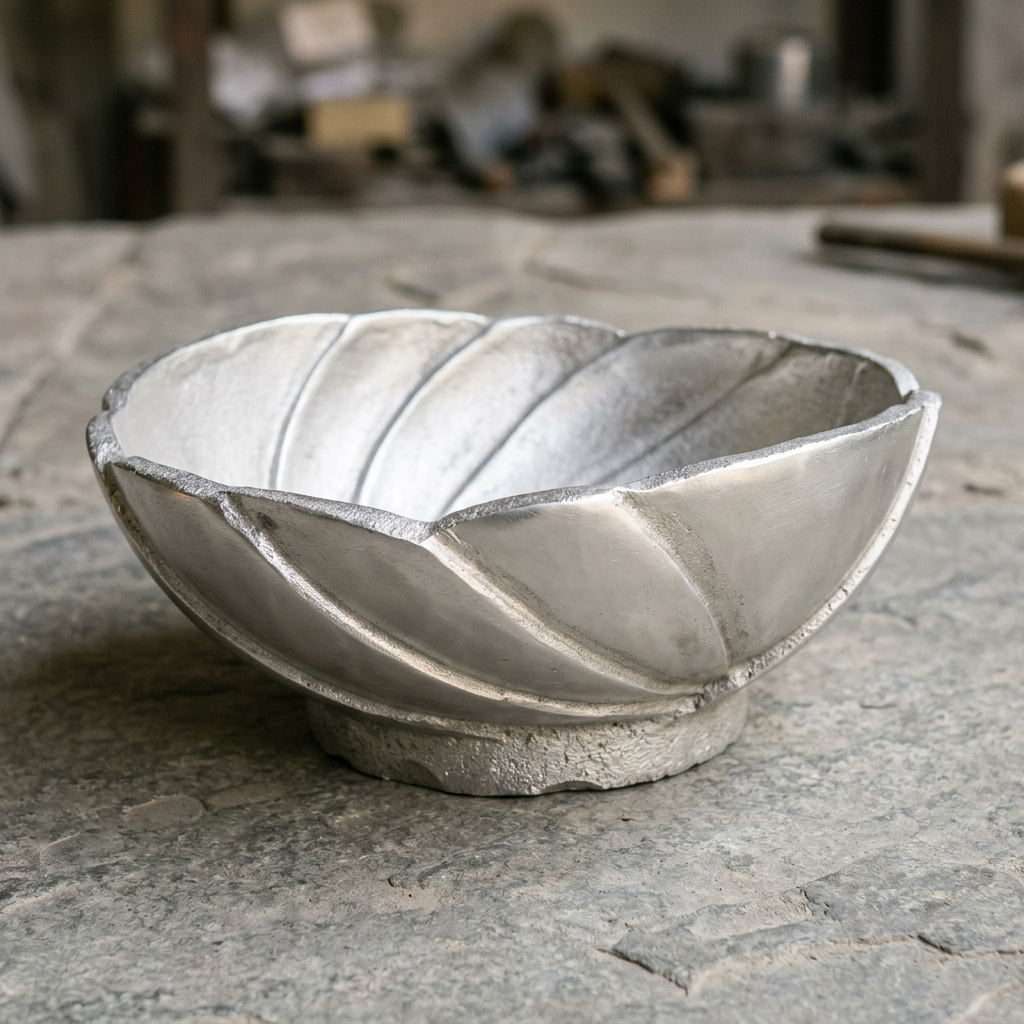 Lobster Fan Bowl — Cast Aluminium · Polished, XANVOR, Moradabad