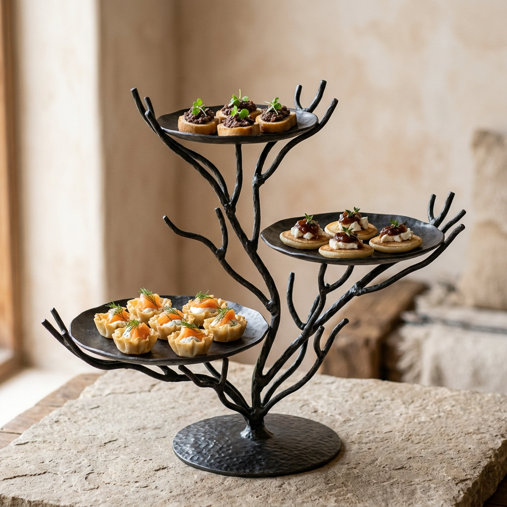 Coral Three-Tier Stand