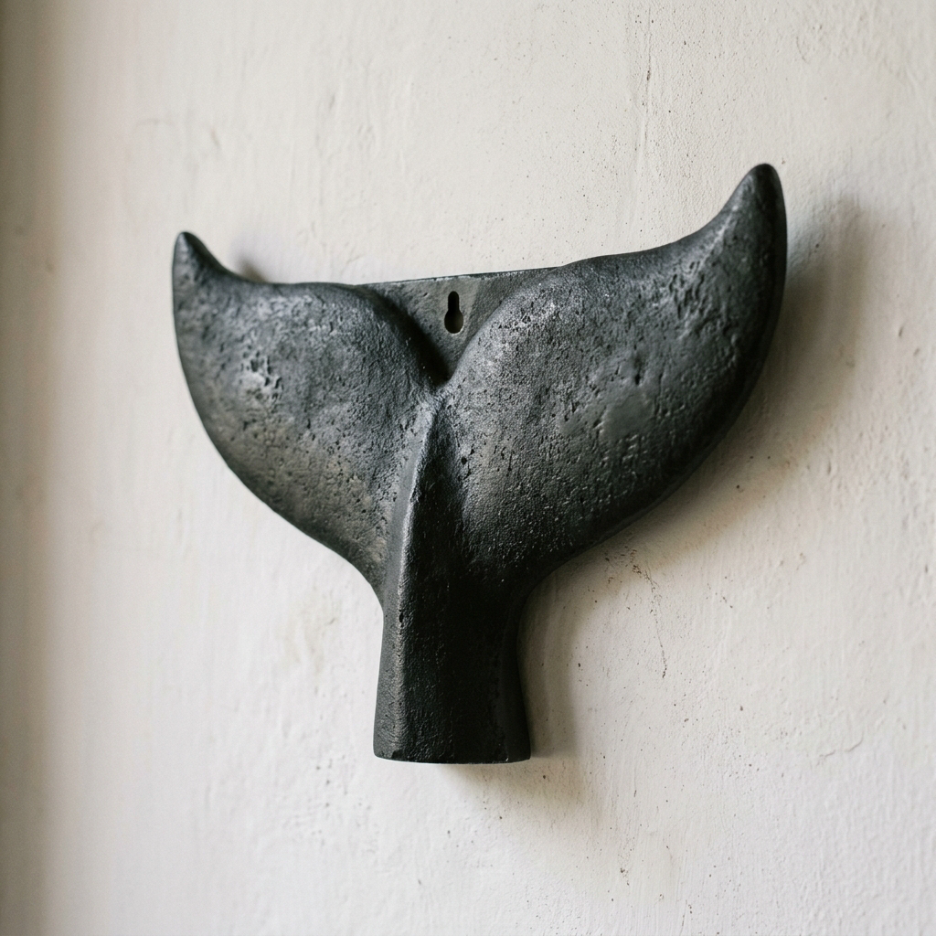 Whale Fluke Wall Relief — Cast Aluminium · Oxidised Black, XANVOR, Moradabad