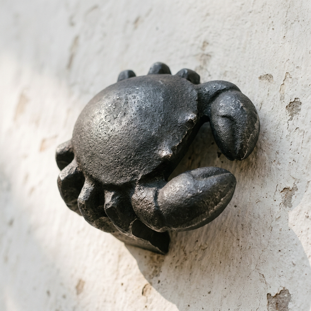 Crab Doorstop — Cast Aluminium · Oxidised Black, XANVOR, Moradabad