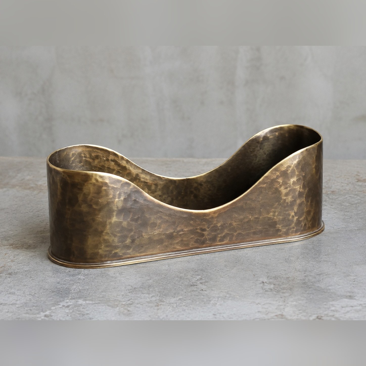 Moond Napkin Trough — Brass · Antique, XANVOR, Moradabad