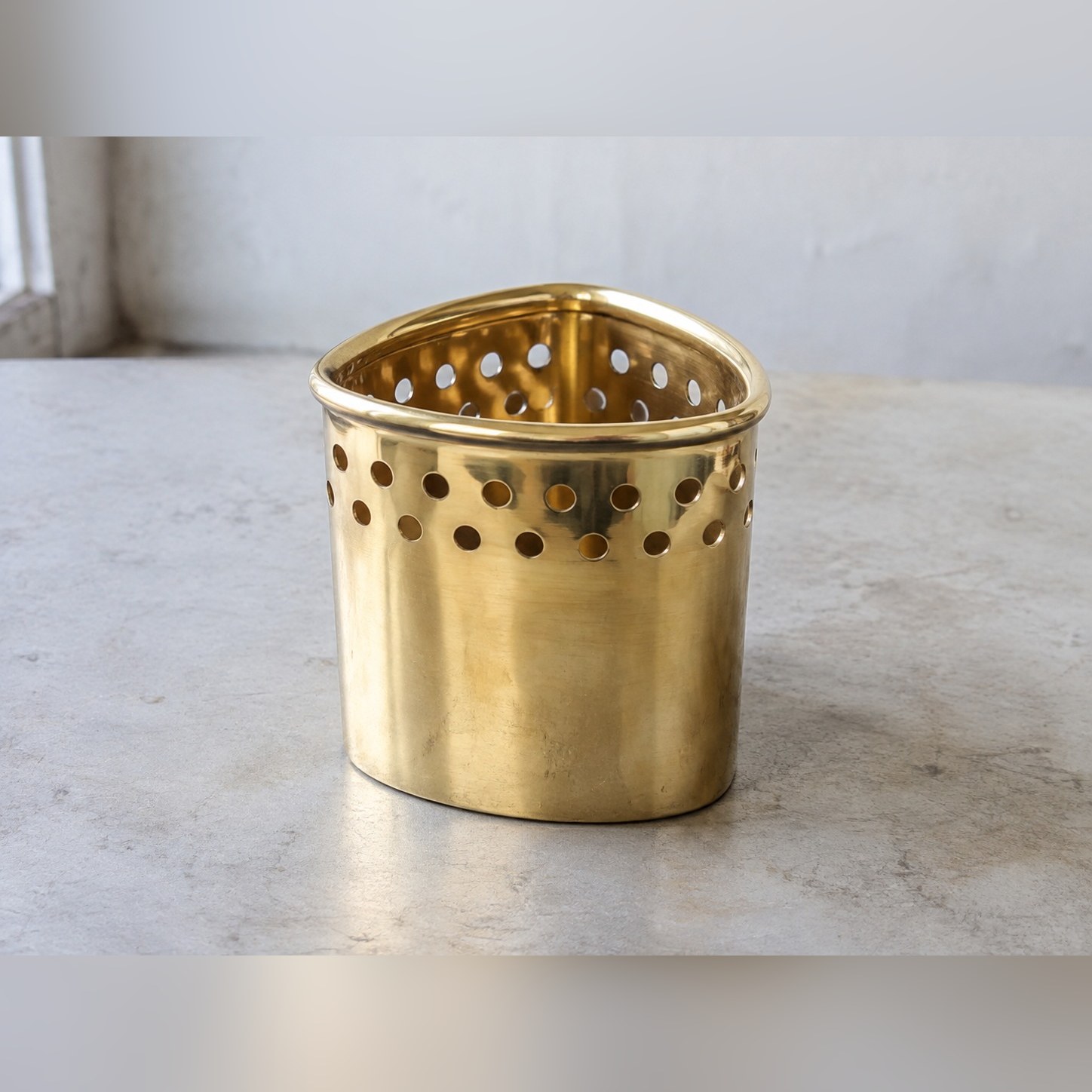 Jali Pencil Pot — Brass · Polished, XANVOR, Moradabad