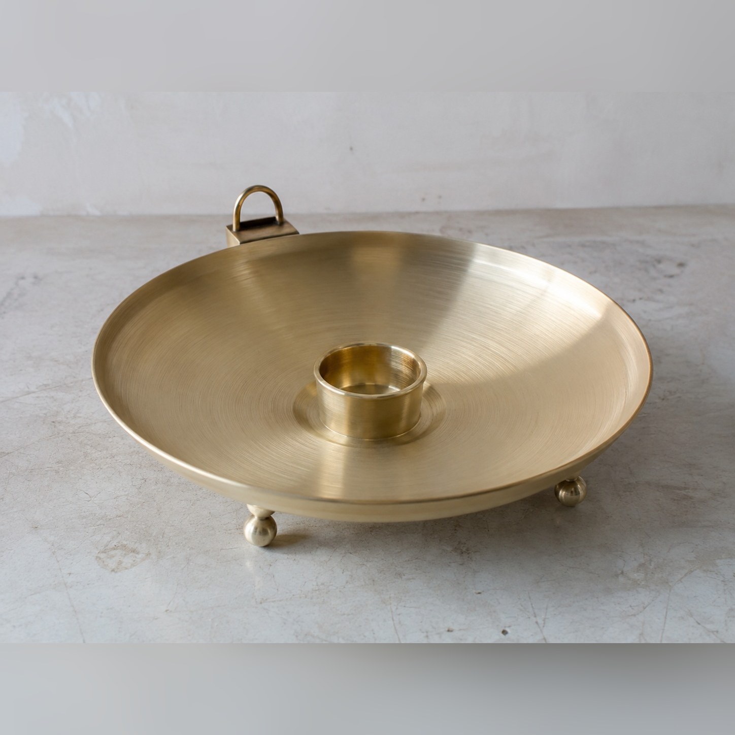 Rai Incense Dish — Brass · Matt brushed, XANVOR, Moradabad