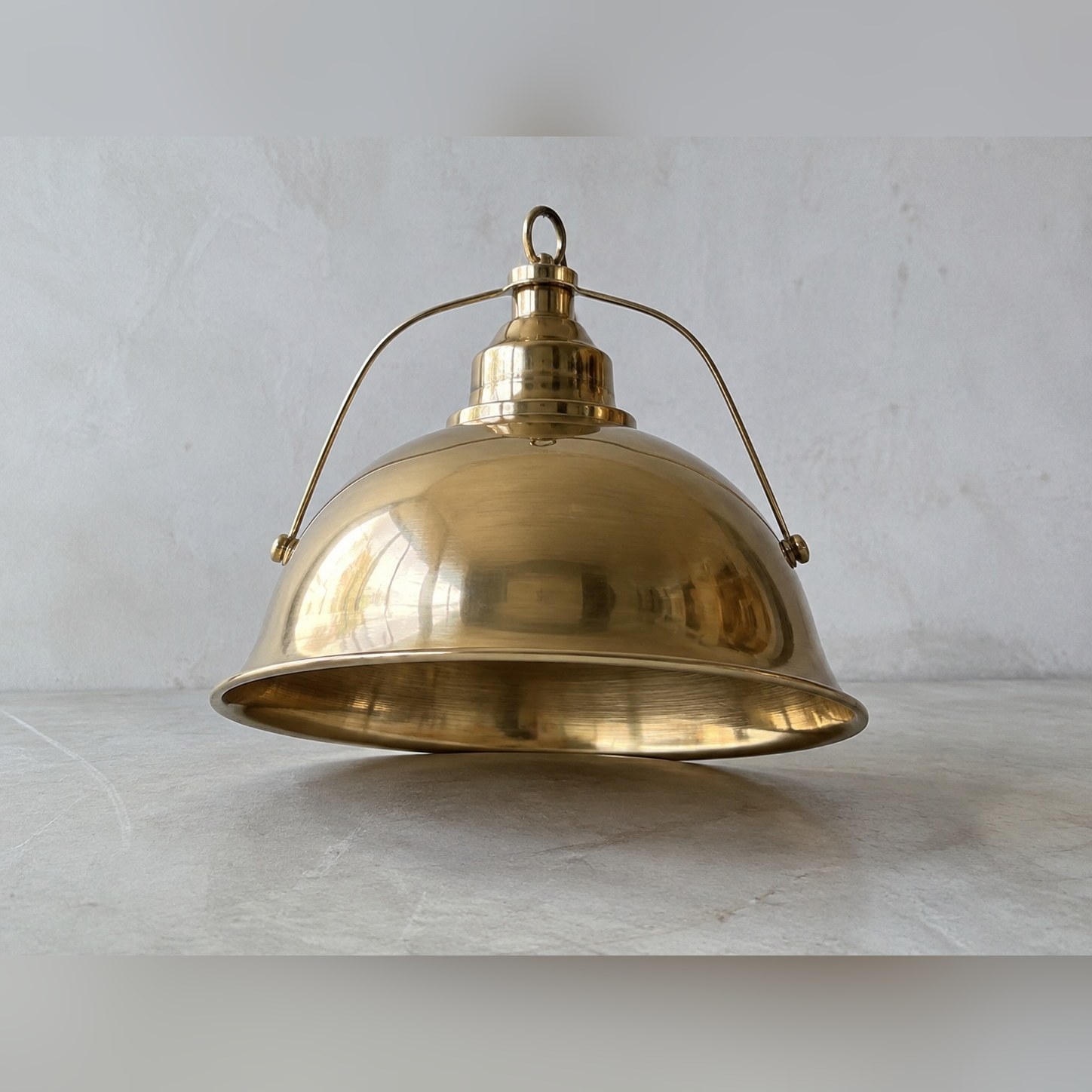 Gumbad Pendant Shade — Brass · Polished, XANVOR, Moradabad