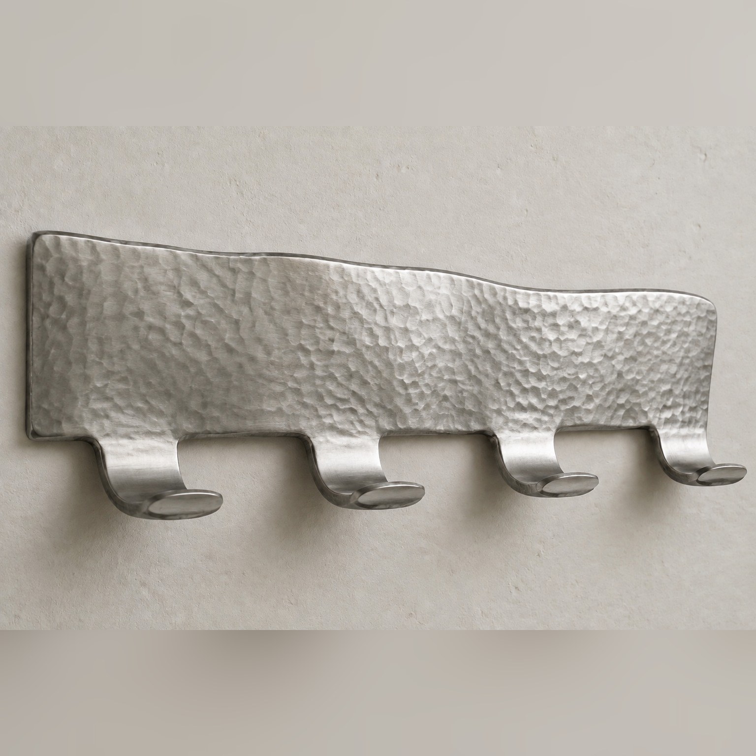 Hammered Hook Rail — Stainless steel 304 · Mechanically matt, XANVOR, Moradabad