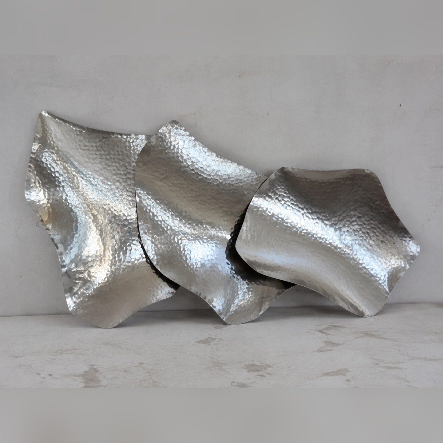 Folded Water Wall Relief — Stainless steel 304 · Mechanically polished, XANVOR, Moradabad