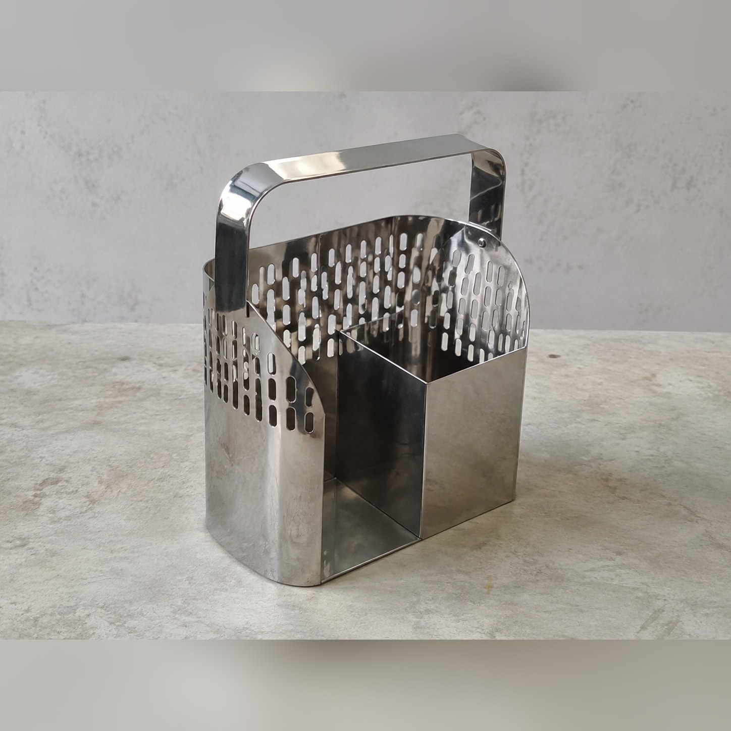 Two Bottle Openwork Carrier — Stainless steel 304 · Mechanically polished, XANVOR, Moradabad