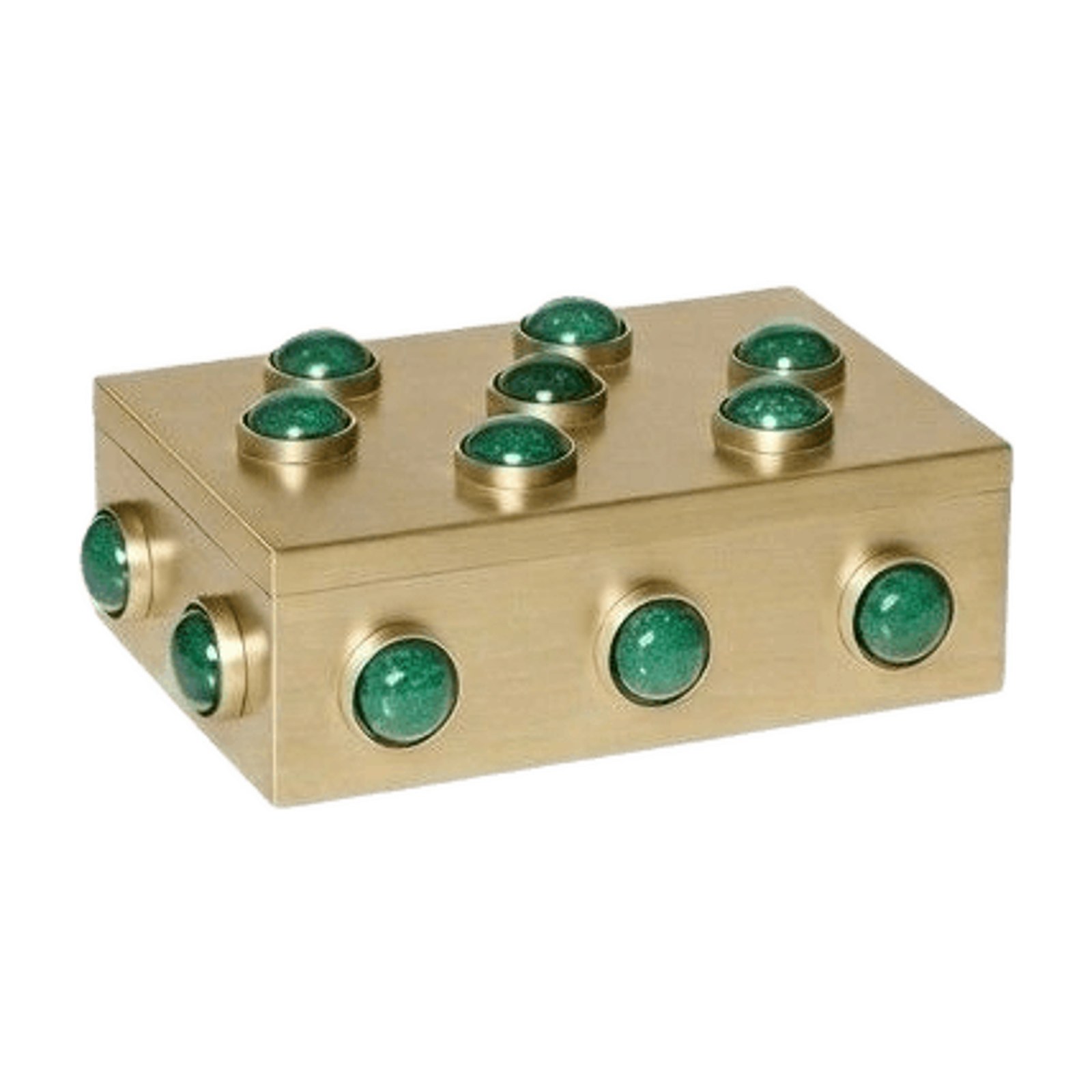 Zamarrud Gemstone Brass Box
