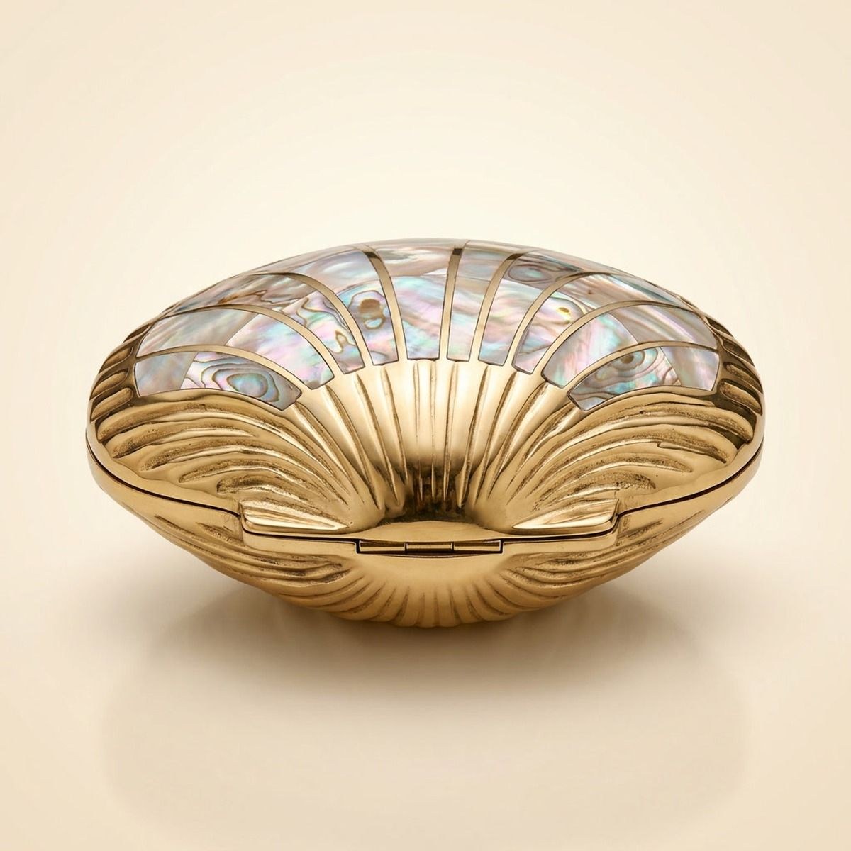 Mother of Pearl Shell Box — Solid Brass · Mother of Pearl, XANVOR, Moradabad