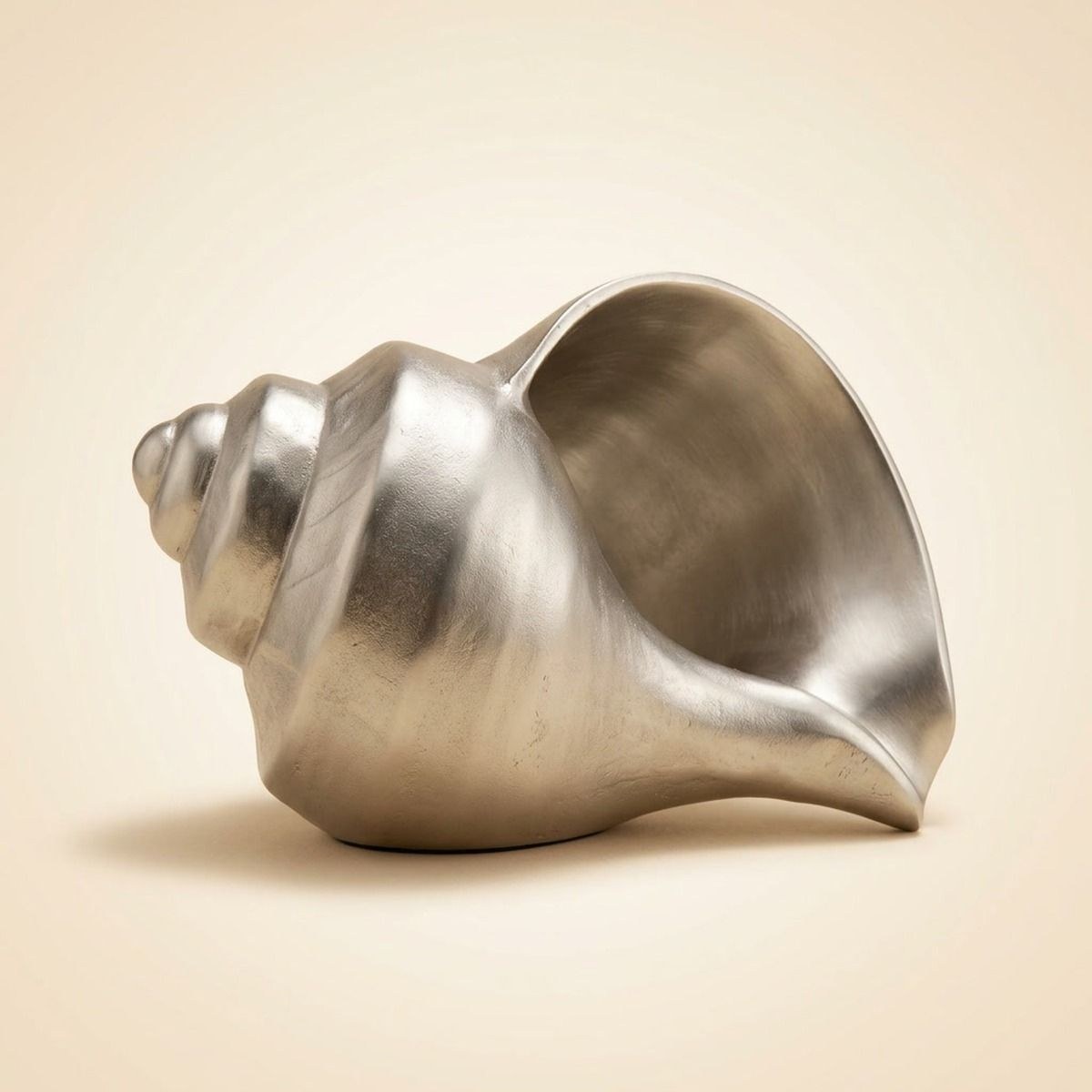 Silver Conch Sculpture