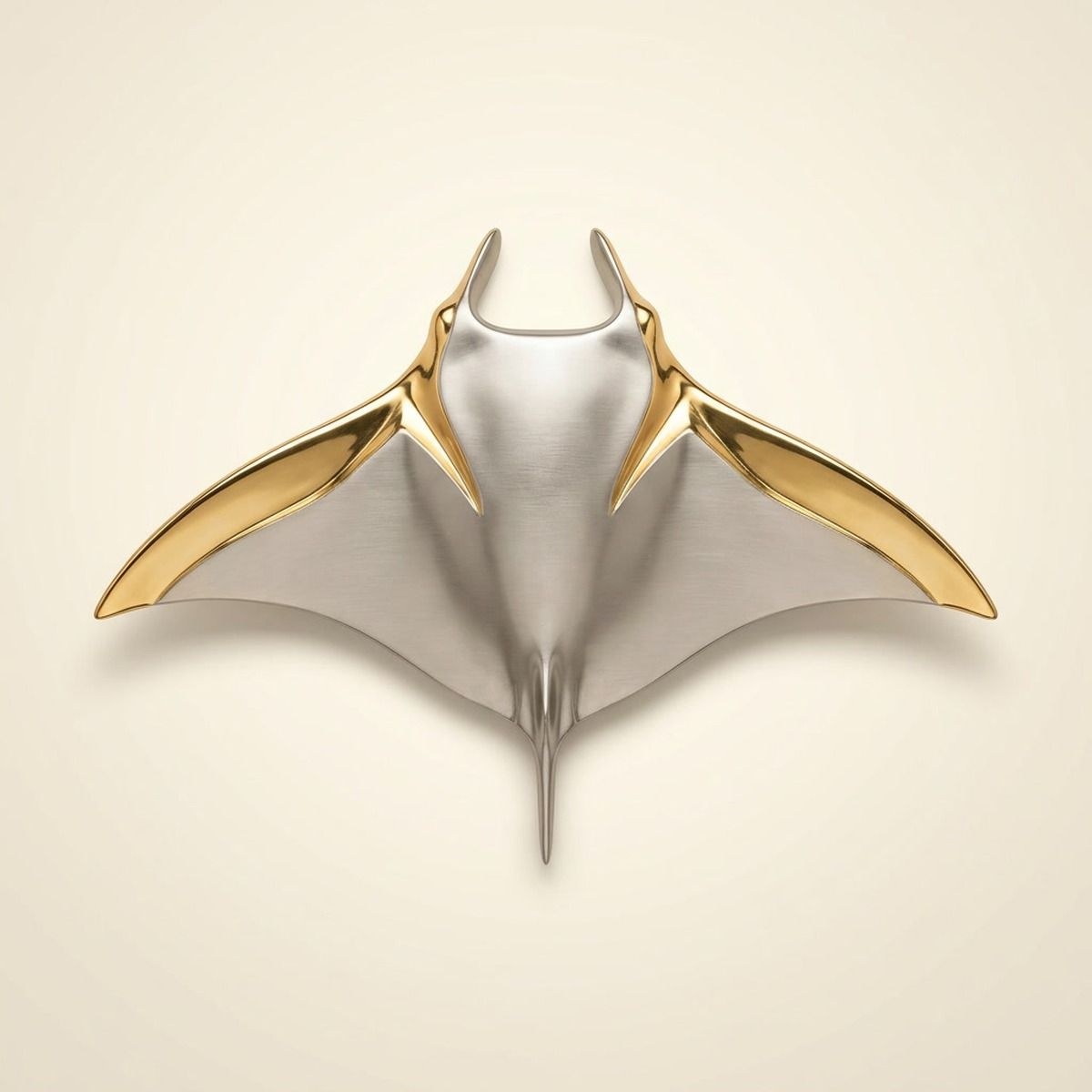 Two Tone Ray Wall Panel — Cast Aluminium · Gold Plated · Satin Nickel, XANVOR, Moradabad