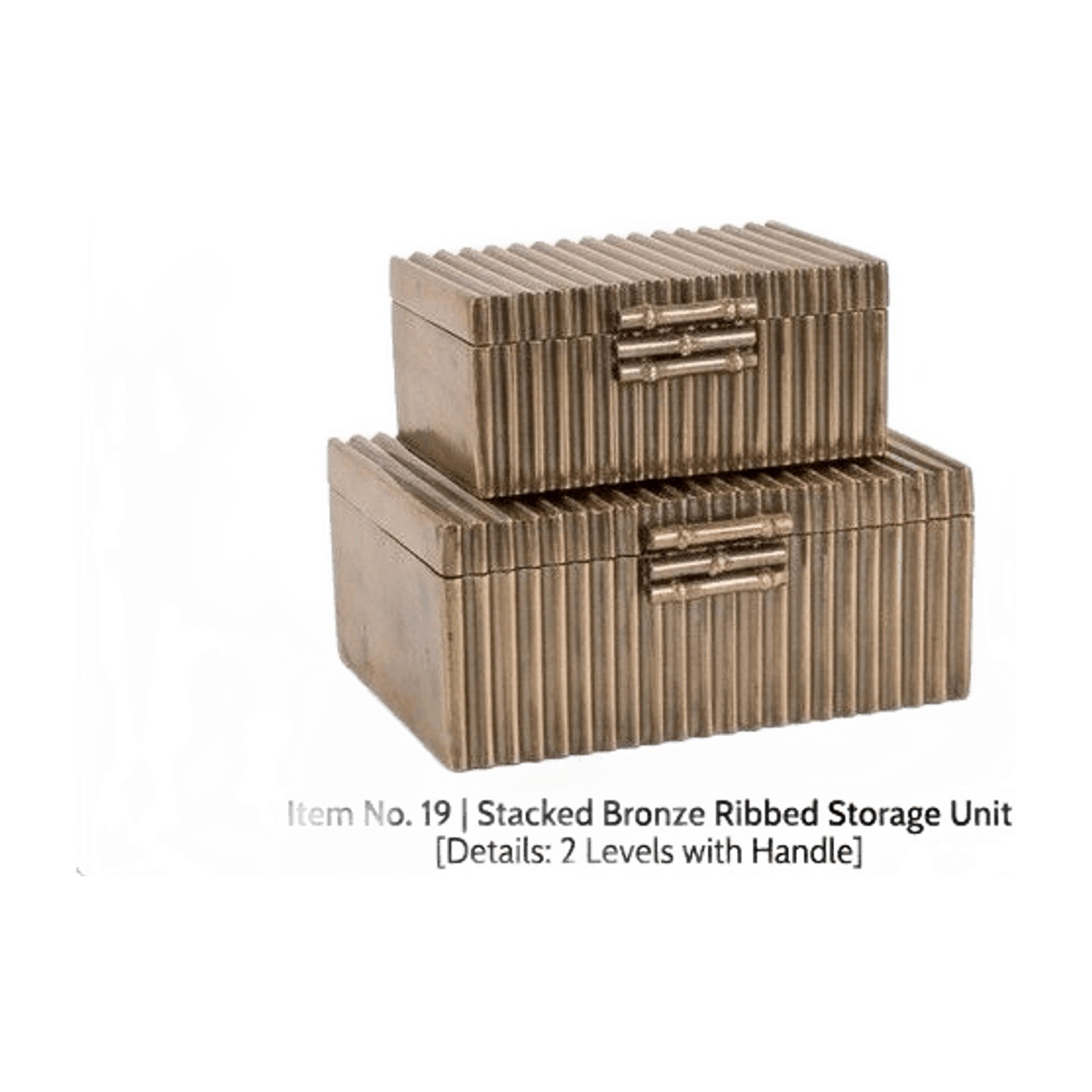 Cord Stacked Bronze Storage - 2-Tier