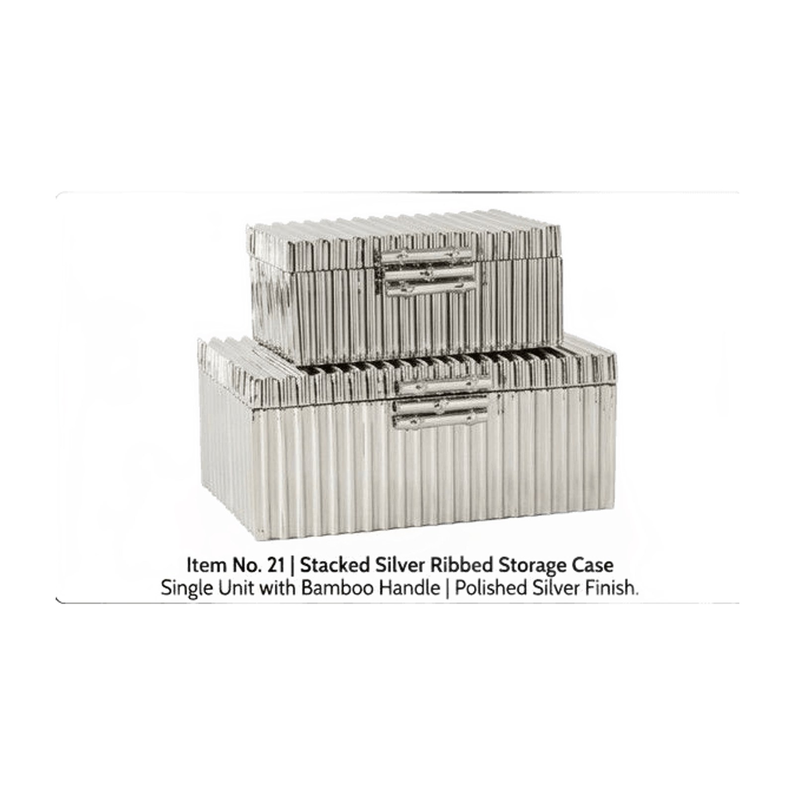 Cord Stacked Silver Storage Case