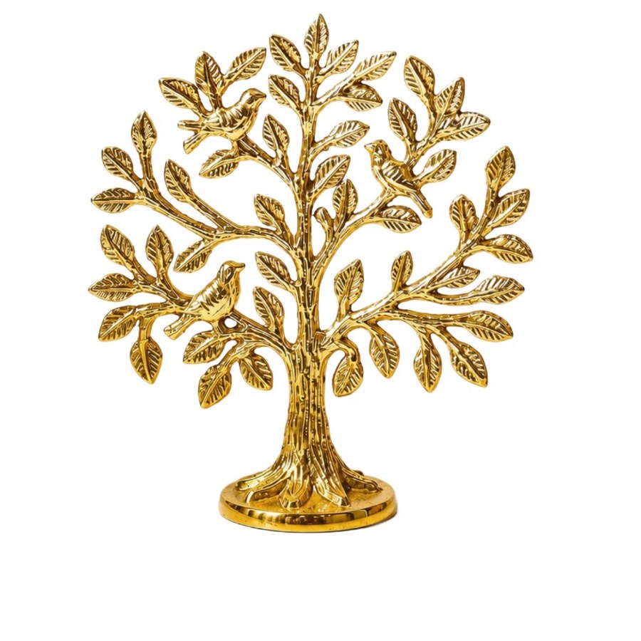 Golden Tree of Life Showpiece with Birds
