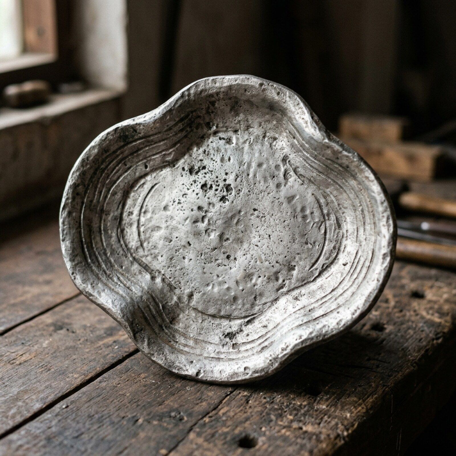 Clam Shell Cast Aluminium Dish — Cast Aluminium · Matte Natural, XANVOR, Moradabad