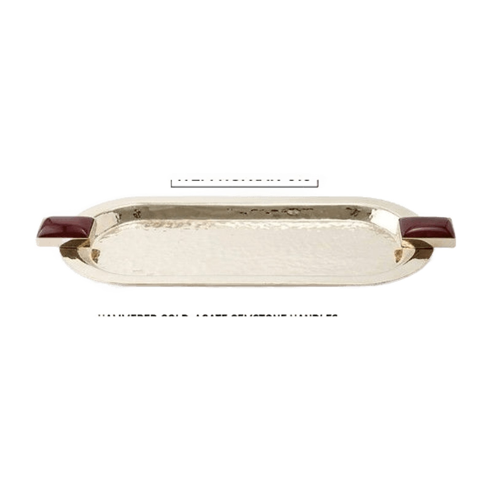 Aria Hammered Tray - Agate Gemstone Handles
