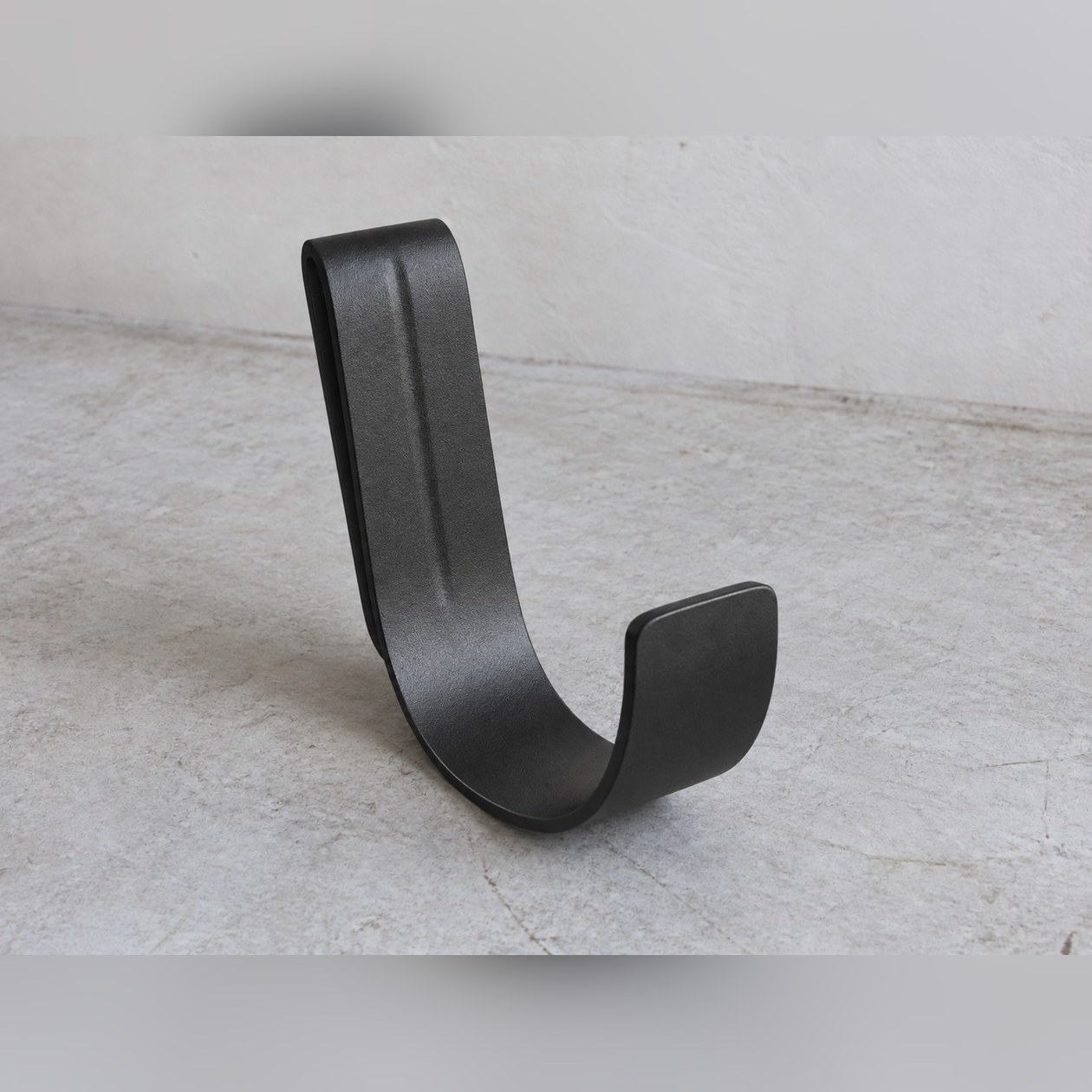 Reed Fold Robe Hook — Stainless steel · Black fine-texture powder coat, XANVOR, Moradabad