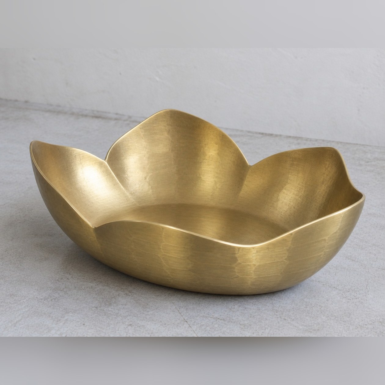 Lotus Fold Display Bowl — Brass · Satin, XANVOR, Moradabad