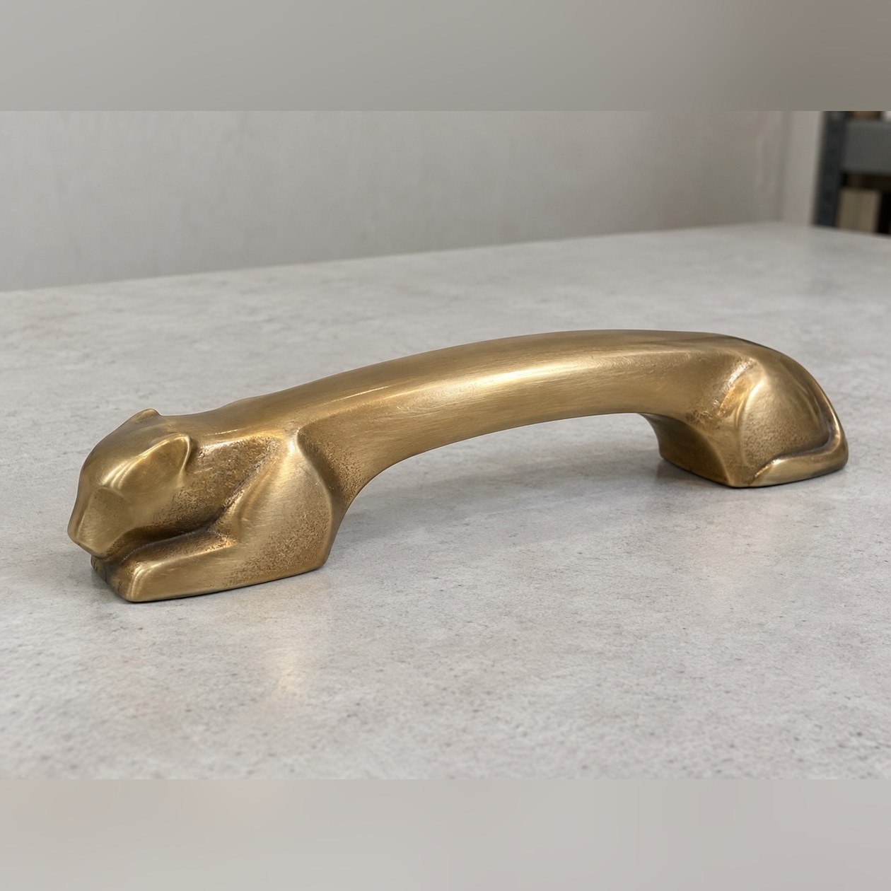 Panther Pace Cabinet Pull — Brass · Satin, XANVOR, Moradabad