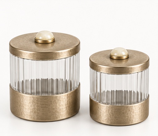 Button Lid Cotton Jars