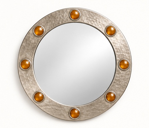 Round Gem Wall Mirror