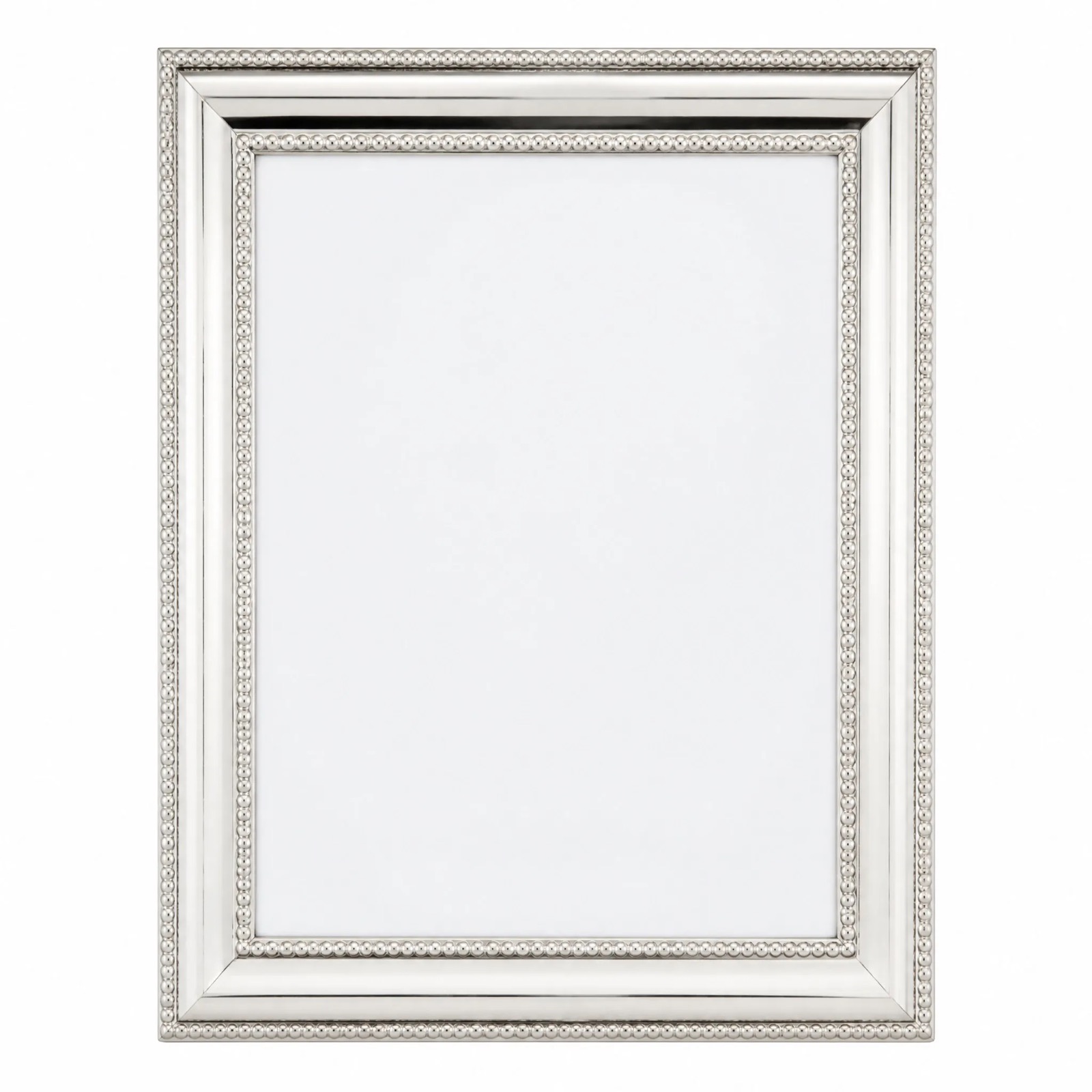 Beaded Photo Frame — Silver-Plated Brass · Polished Silver, XANVOR, Moradabad
