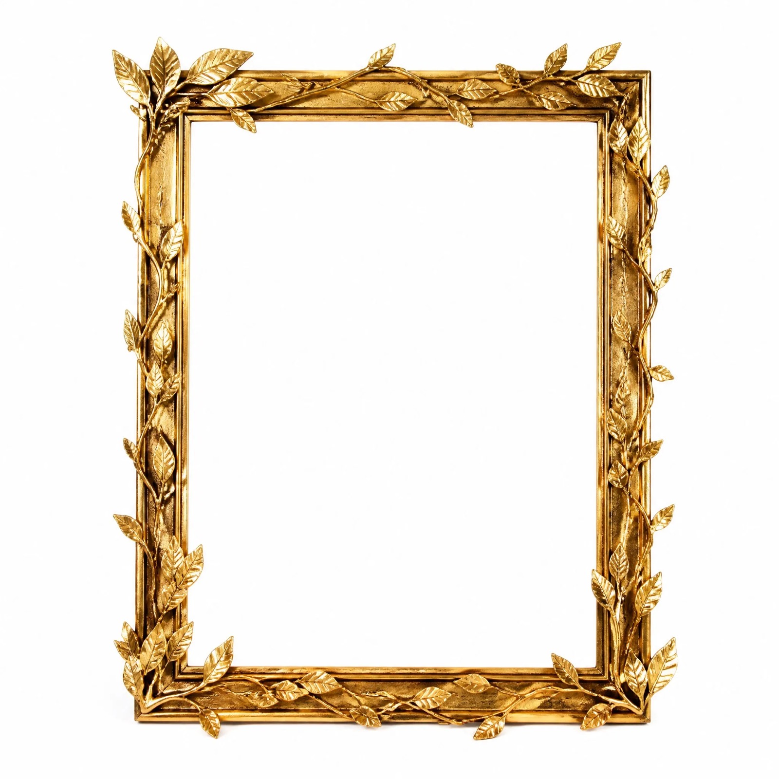 Leaf & Vine Cast Frame — Cast Aluminium · Antique Gold, XANVOR, Moradabad