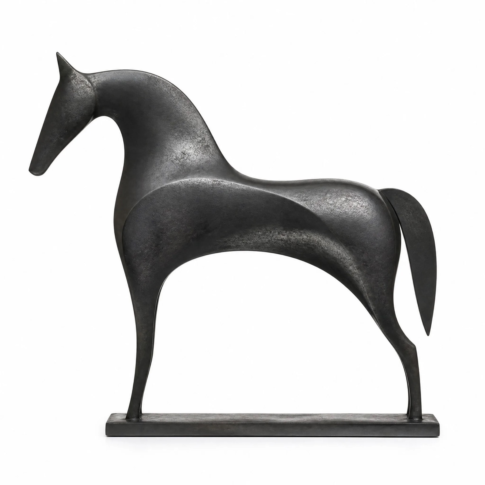 Standing Horse Sculpture — Cast Aluminium · Dark Charcoal, XANVOR, Moradabad