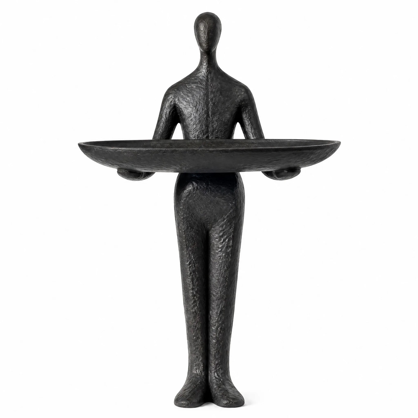 Figure Tray Stand — Cast Aluminium · Dark Textured, XANVOR, Moradabad
