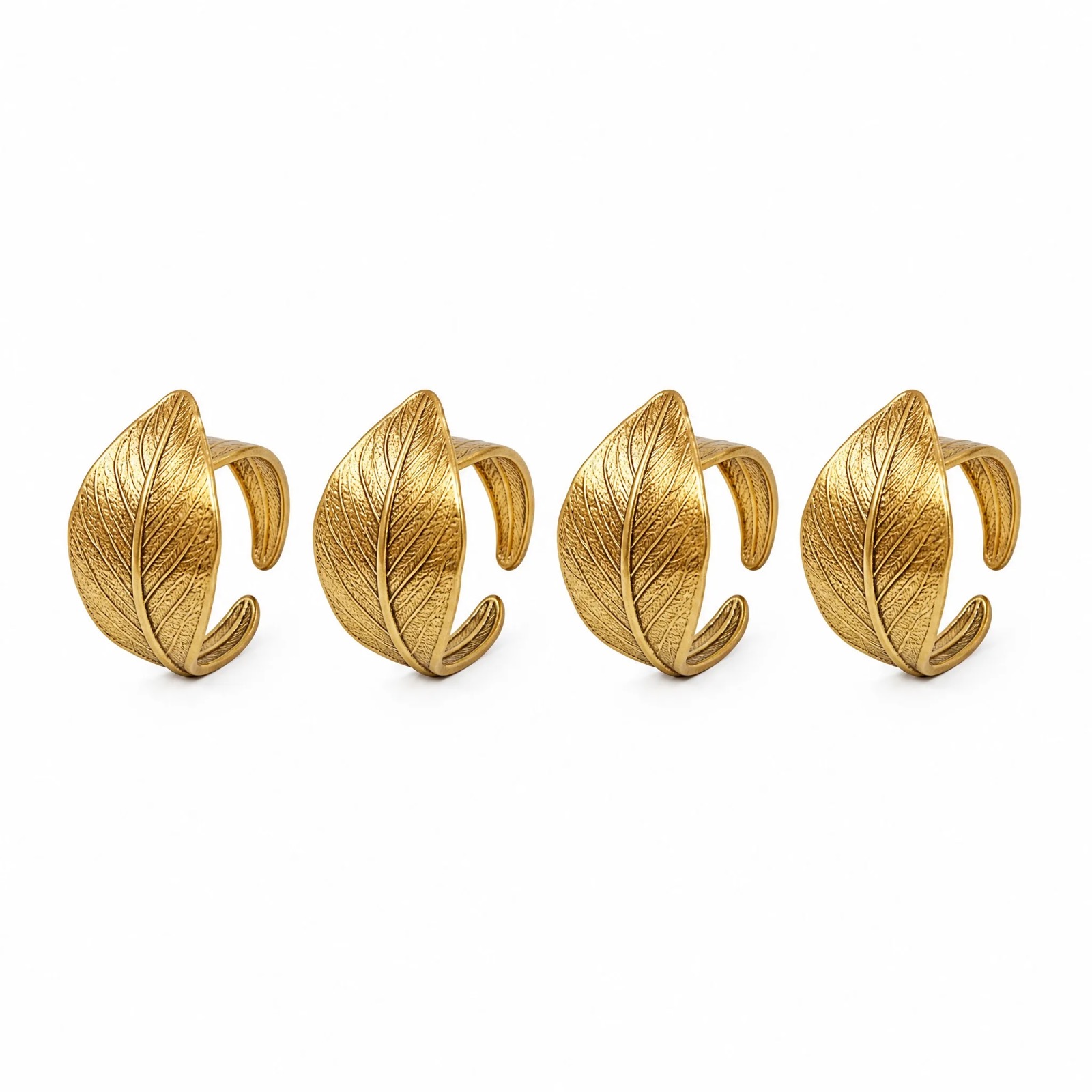 Leaf Napkin Rings, Set of 4