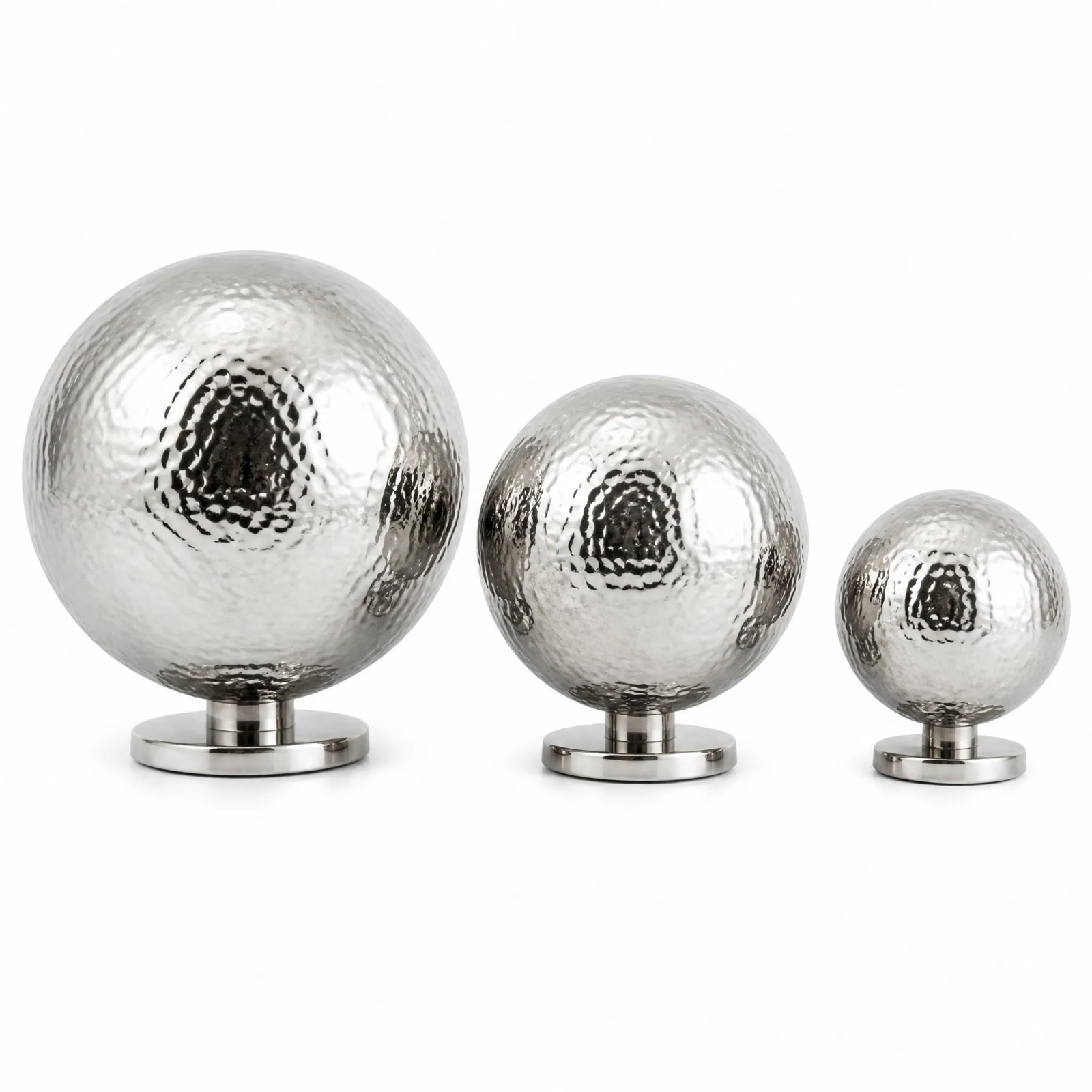 Hammered Spheres, Set of 3