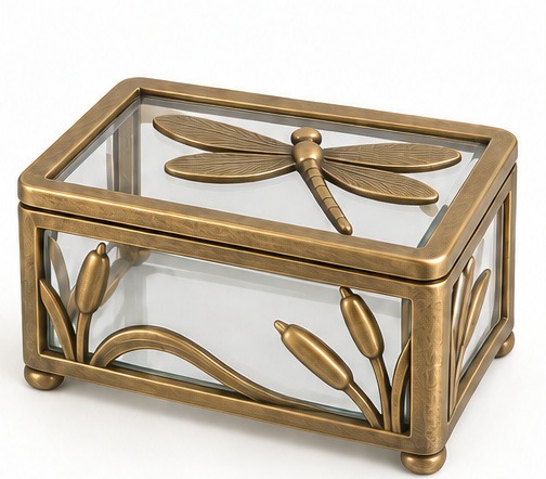 Dragonfly Glass Casket